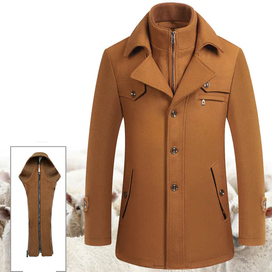 Wool Jacket - Mid-Length Casual Coat