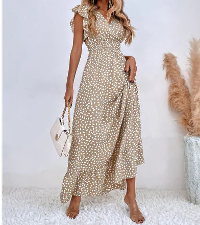 WOLFF Chiffon Summer Dress with Ruffle Hem