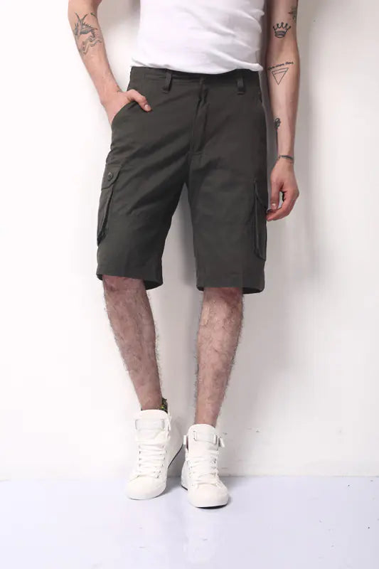 Casual Cotton Cargo Shorts Loose Fit