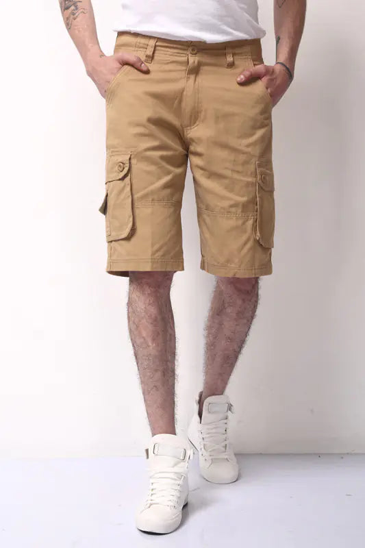 Casual Cotton Cargo Shorts Loose Fit