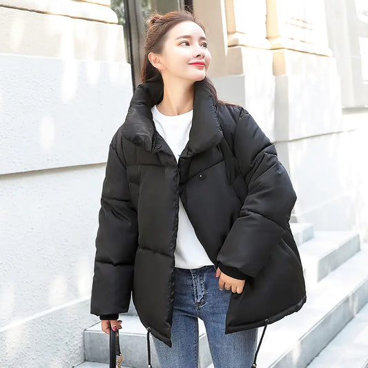 Short Thick Cotton Jacket - Korean Style