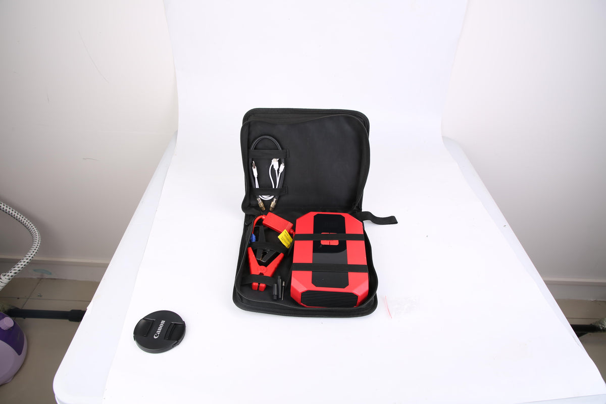 1Pc Portable Car Jump Starter Air Compressor 1500A 400PSI Car Battery Charger Jump Starter Power Bank LED Flashlight Digital Tire Inflator for 4.0L Gasoline or 2.0L Diesel Engine