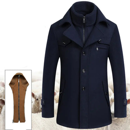 Wool Jacket - Mid-Length Casual Coat