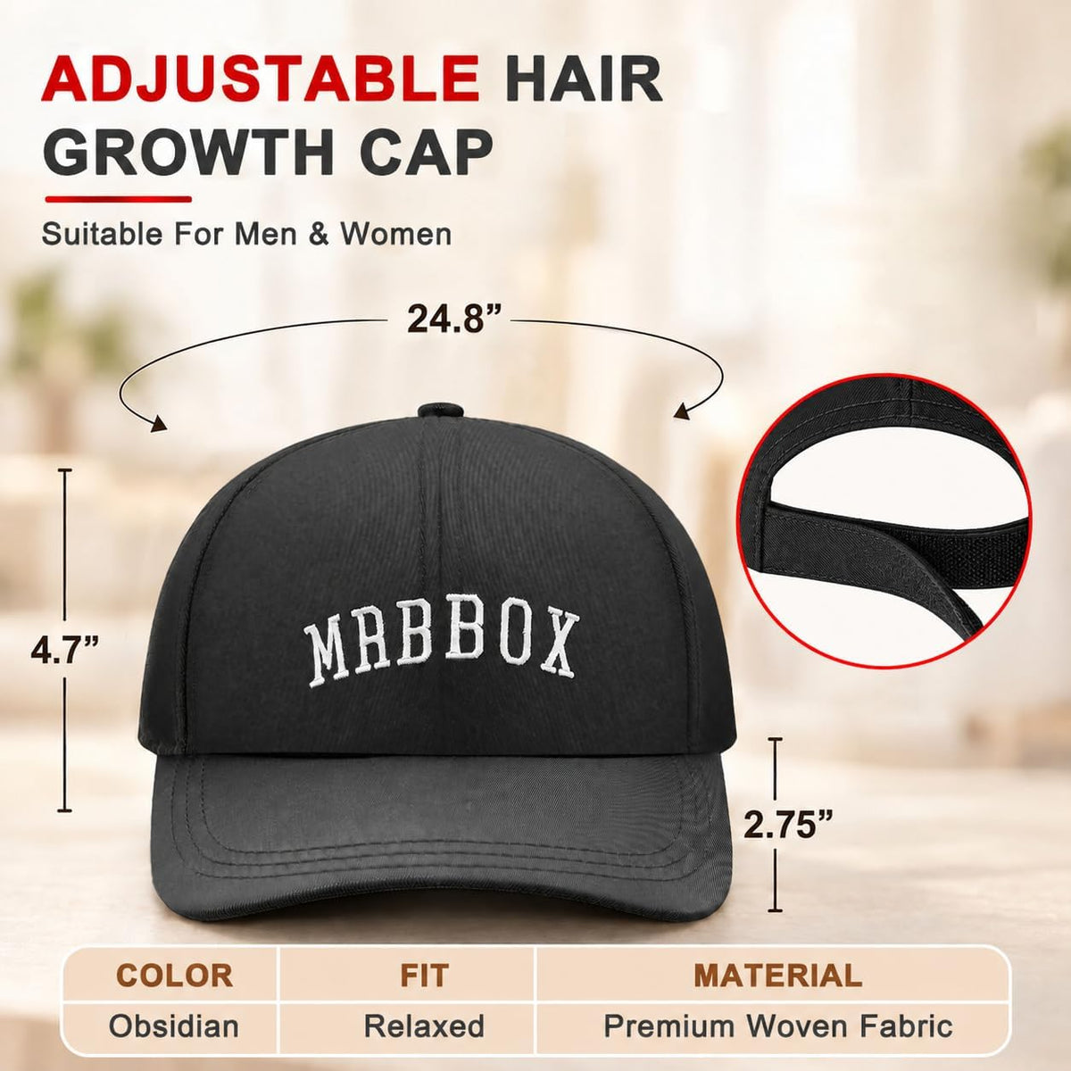 Red Light Hair Growth Cap, Upgraded 180 Tri-Chip Leds, Full Scalp Coverage