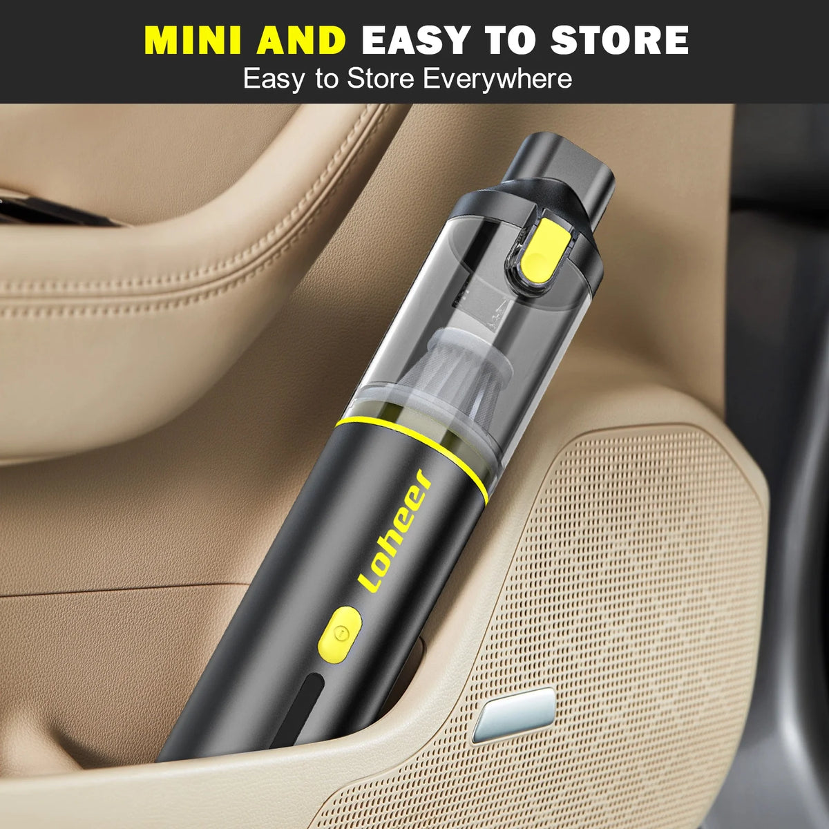Handheld Vacuum Cordless, Portable Car Vacuum Cleaner, 16KPA Powerful Suction for Car Home Pet