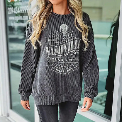 Round Neck Long Sleeve Pullover