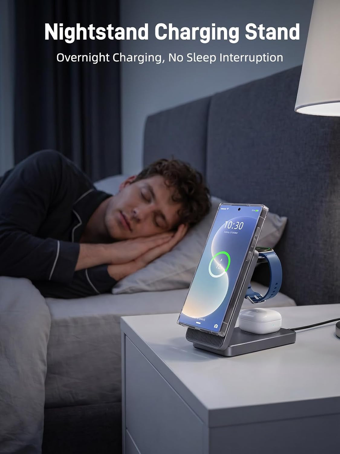 3 in 1 Wireless Charging Station for Samsung, Foldable Wireless Charger