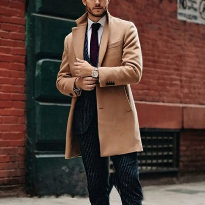 Mid-Length Reversible Wool Coat