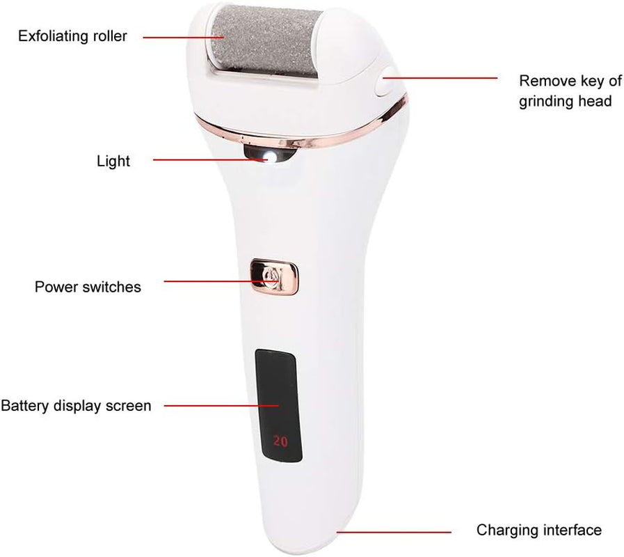 Callus File Electric Pedicure Tool Callus Remover Foot File Digital Display Pedicure Tool