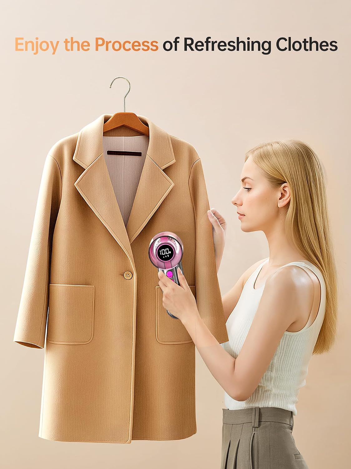 Tired of Lint & Pilling? 3-Speed Electric Fabric Shaver with LED Display