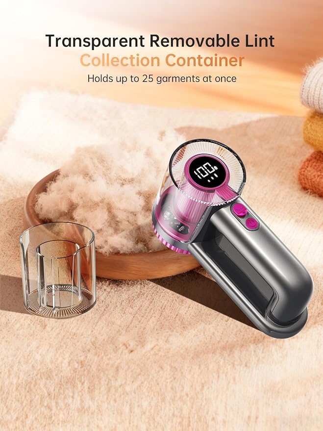 Tired of Lint & Pilling? 3-Speed Electric Fabric Shaver with LED Display
