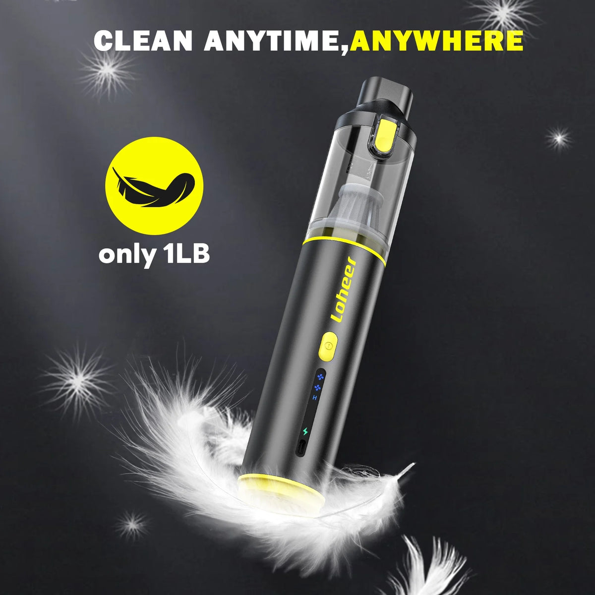 Handheld Vacuum Cordless, Portable Car Vacuum Cleaner, 16KPA Powerful Suction for Car Home Pet