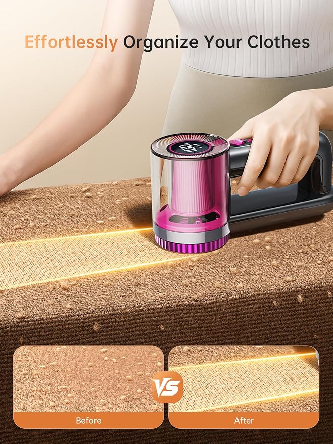 Tired of Lint & Pilling? 3-Speed Electric Fabric Shaver with LED Display