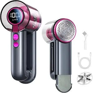 Tired of Lint & Pilling? 3-Speed Electric Fabric Shaver with LED Display