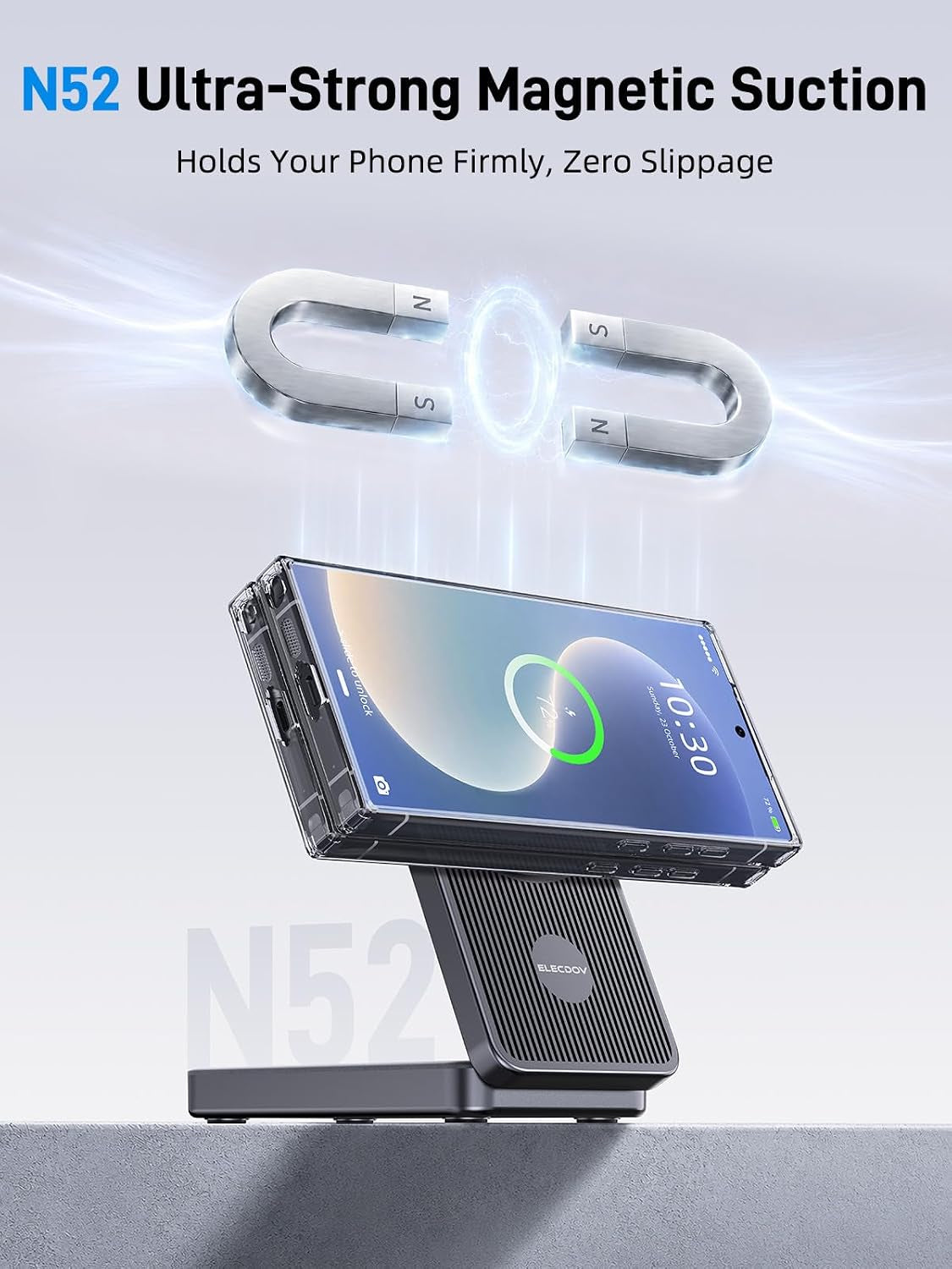 3 in 1 Wireless Charging Station for Samsung, Foldable Wireless Charger