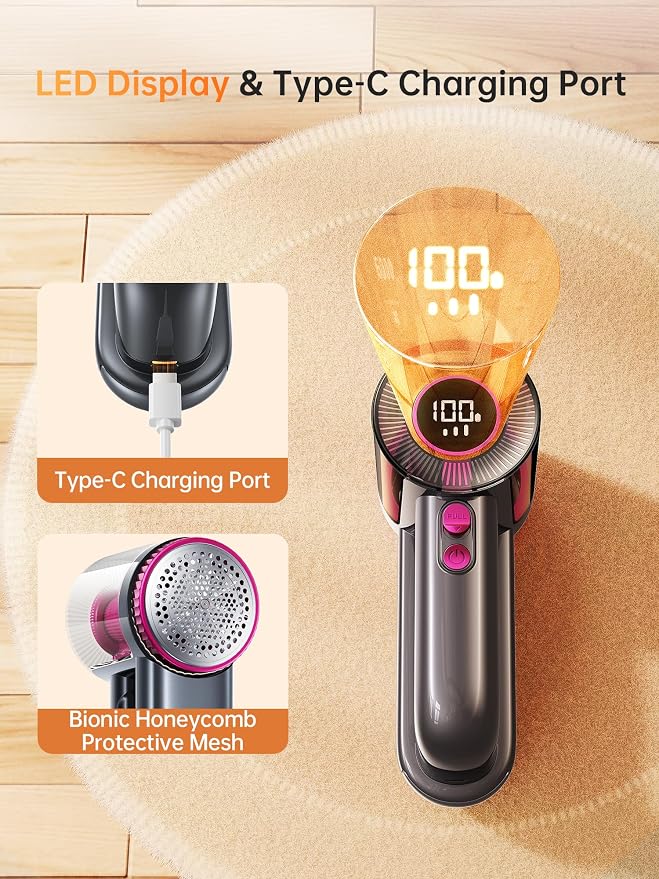 Tired of Lint & Pilling? 3-Speed Electric Fabric Shaver with LED Display