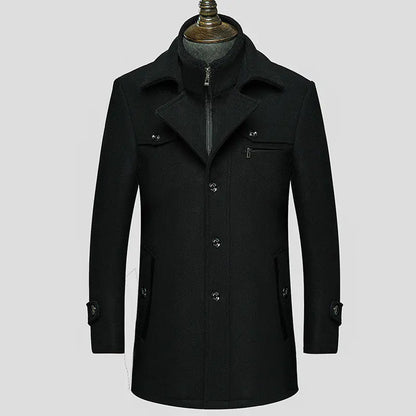 Wool Jacket - Mid-Length Casual Coat