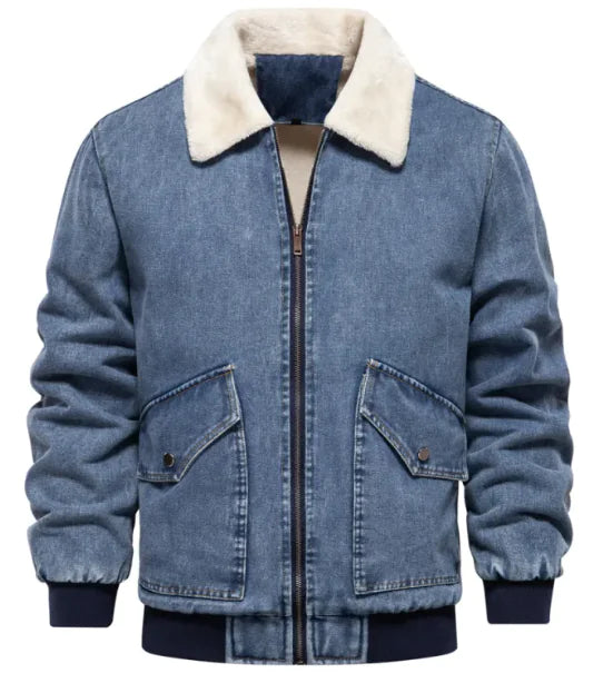 Fleece-Lined Denim Jacket