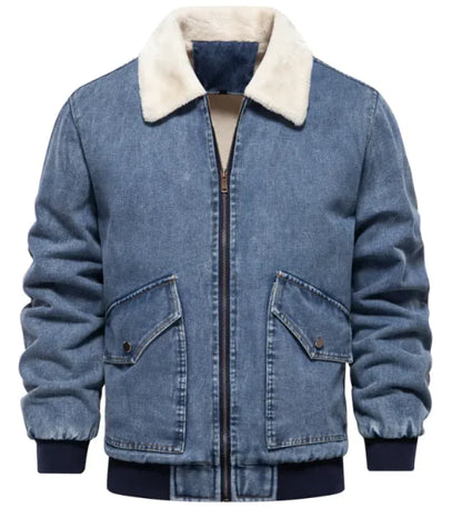 Fleece-Lined Denim Jacket