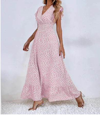 WOLFF Chiffon Summer Dress with Ruffle Hem