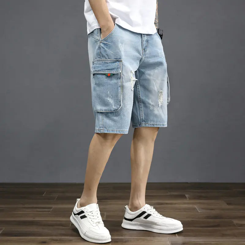 Thin Denim Shorts