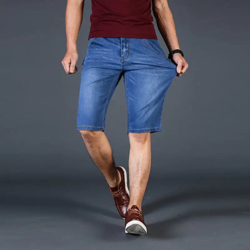 Ultra-thin Loose Straight Denim Shorts