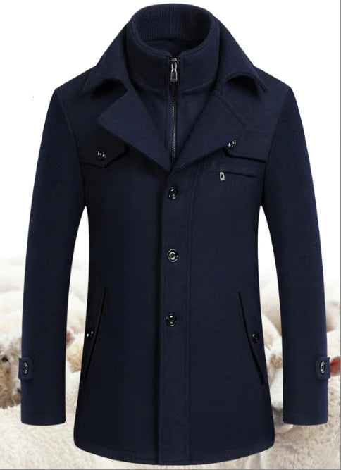 Wool Jacket - Mid-Length Casual Coat