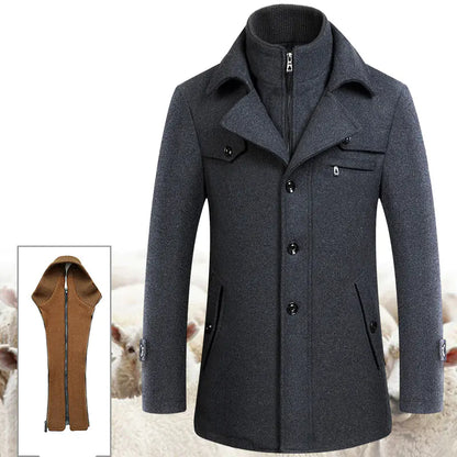 Wool Jacket - Mid-Length Casual Coat
