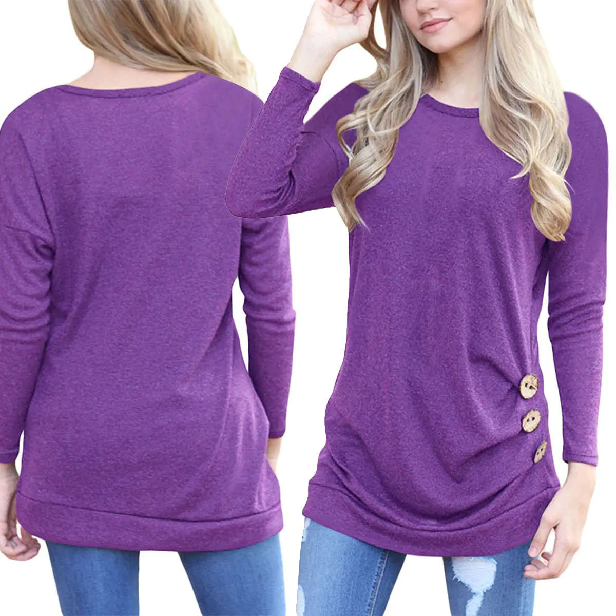 Long Sleeve Round Neck Top