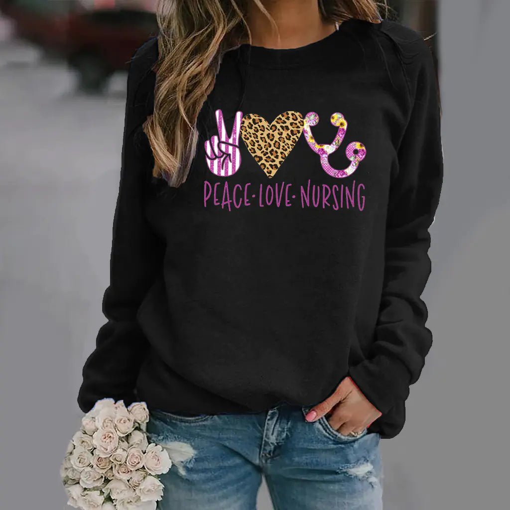 Long-Sleeved Round Neck Sweater