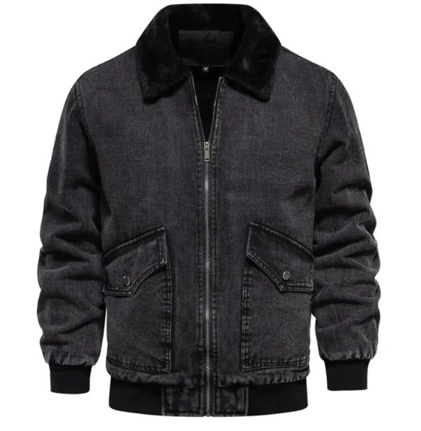 Fleece-Lined Denim Jacket
