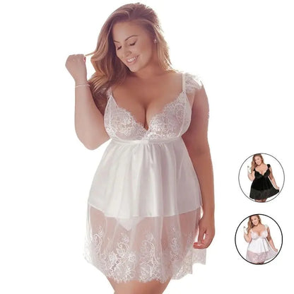 Lace Lingerie Set Deep V Design