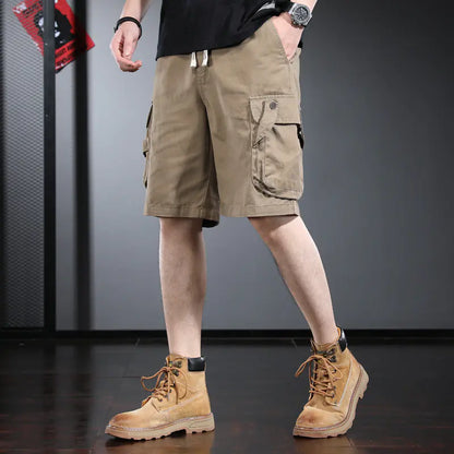 Casual Cotton Cargo Shorts Loose Fit