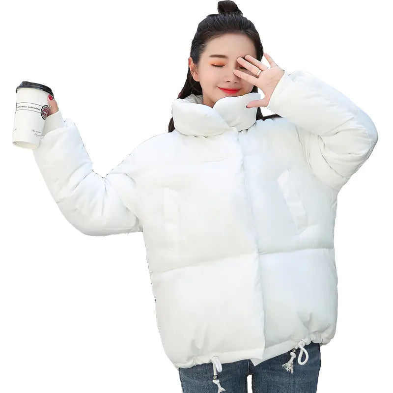 Short Thick Cotton Jacket - Korean Style