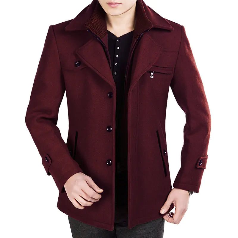 Wool Jacket - Mid-Length Casual Coat