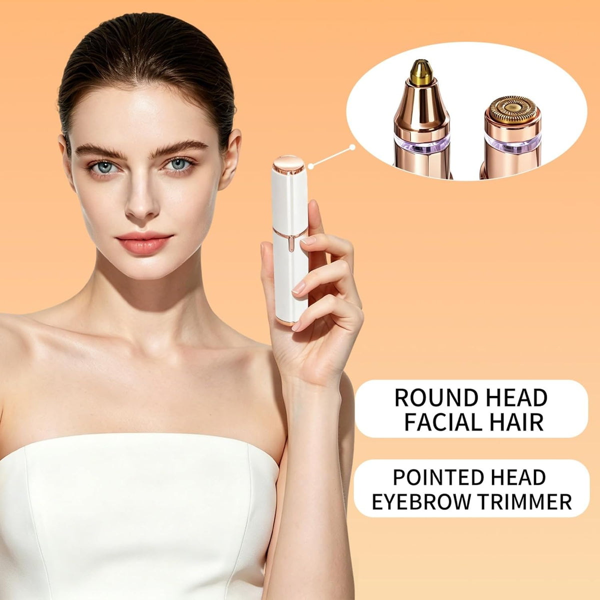 Facial Hair Remover for Women,2 in 1 Electric Hair Removal Device 