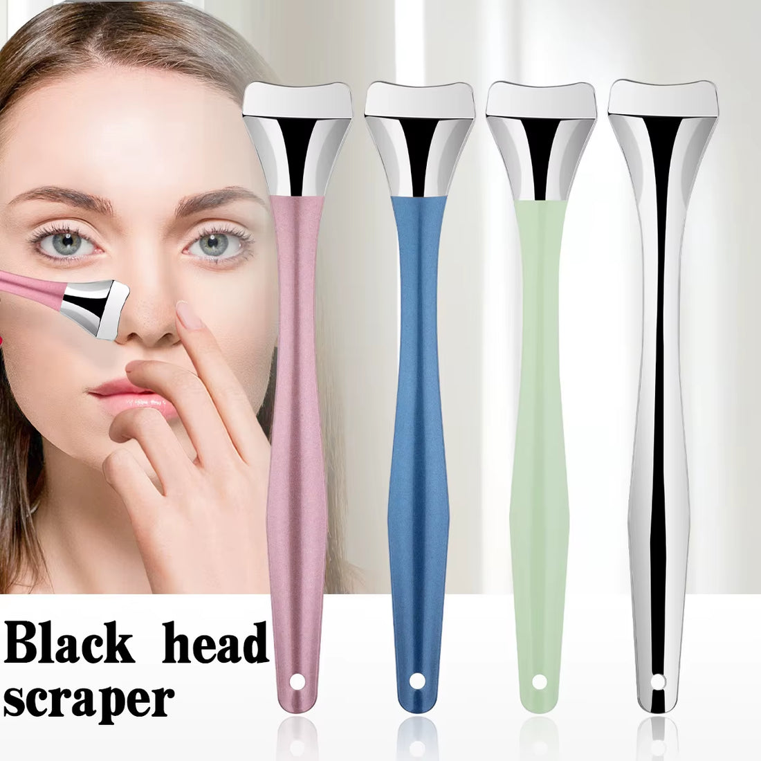 Stainless Steel Blackhead Removal Tool - No Electricity,No Fragrance. Facial Cleaning Tool - for Deep Pore Cleansing.