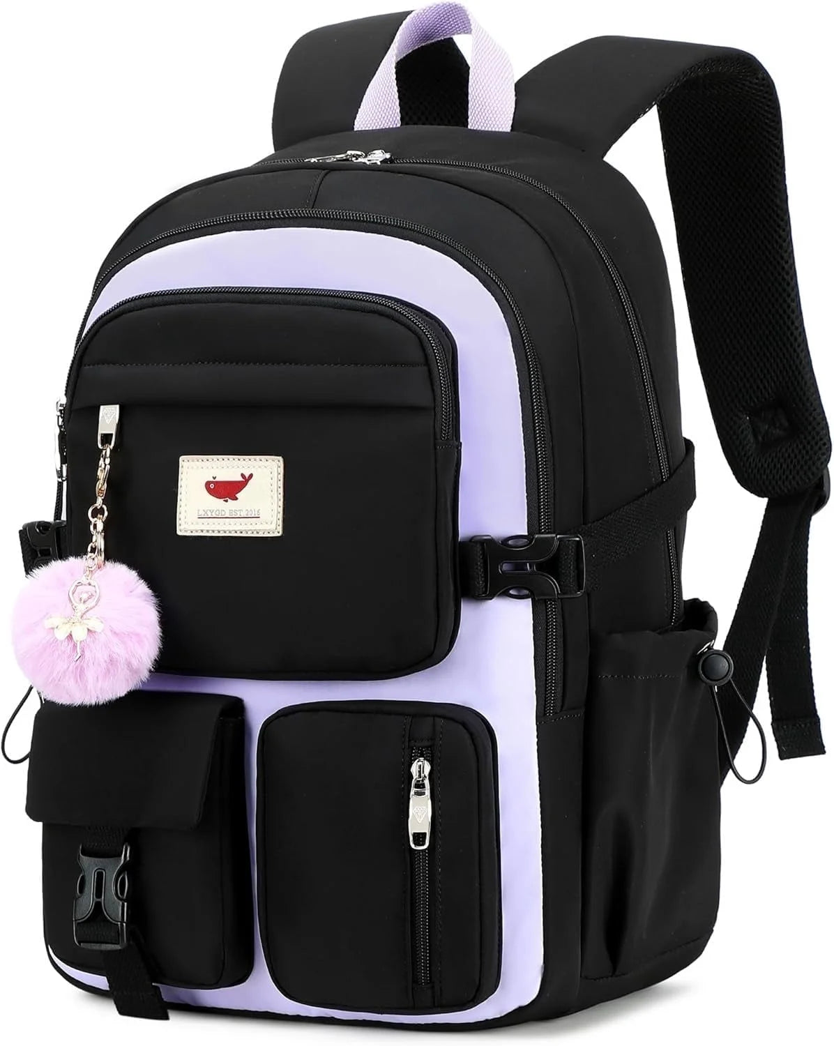 Laptop Backpack 15.6 Inch Backpack Anti-Theft Travel Backpack Large Schoolbag Teenagers（Purple）