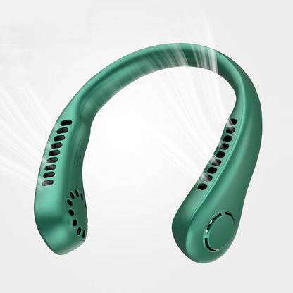 Portable Neck Hanging Mini Leafless Fan (Rechargeable)