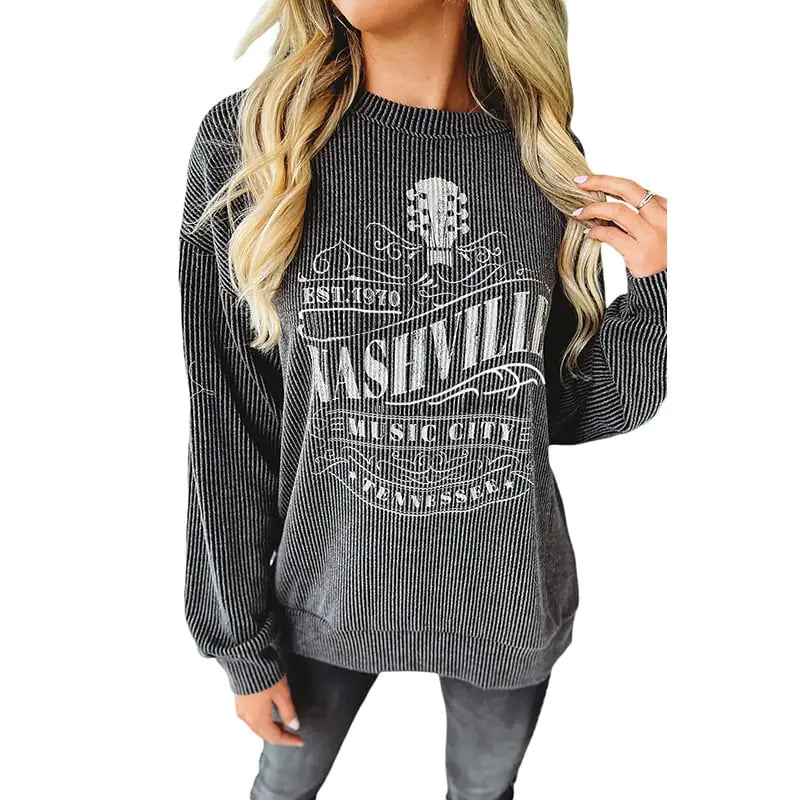 Round Neck Long Sleeve Pullover