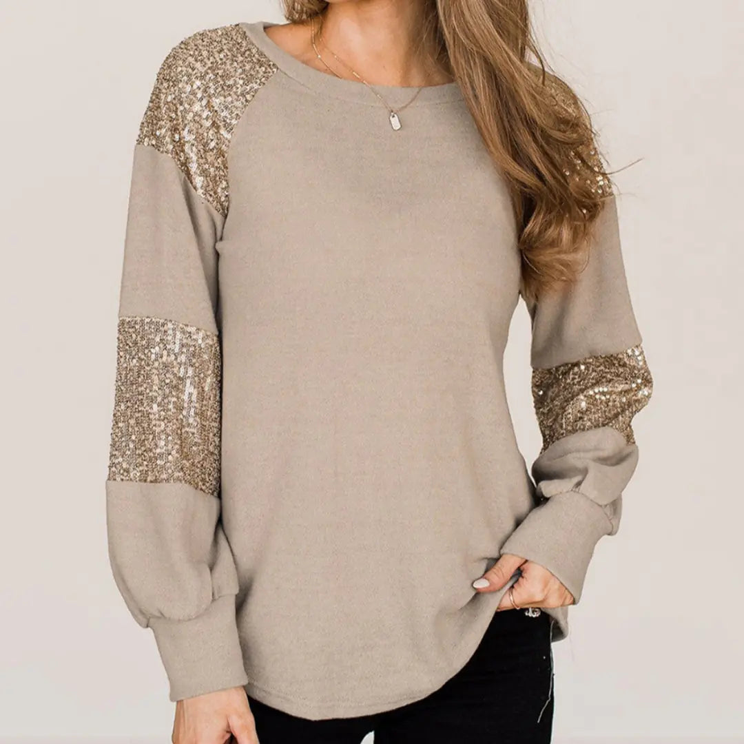 Round Neck Long Sleeve Pullover