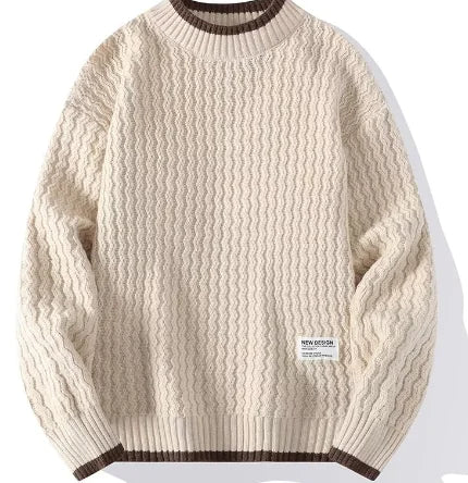 Loose Fit Crew Neck Pullover Sweater