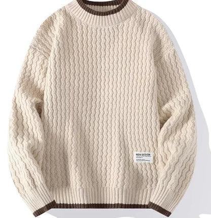 Loose Fit Crew Neck Pullover Sweater