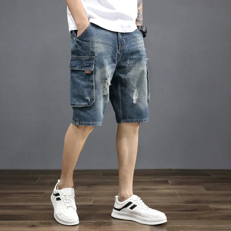 Thin Denim Shorts