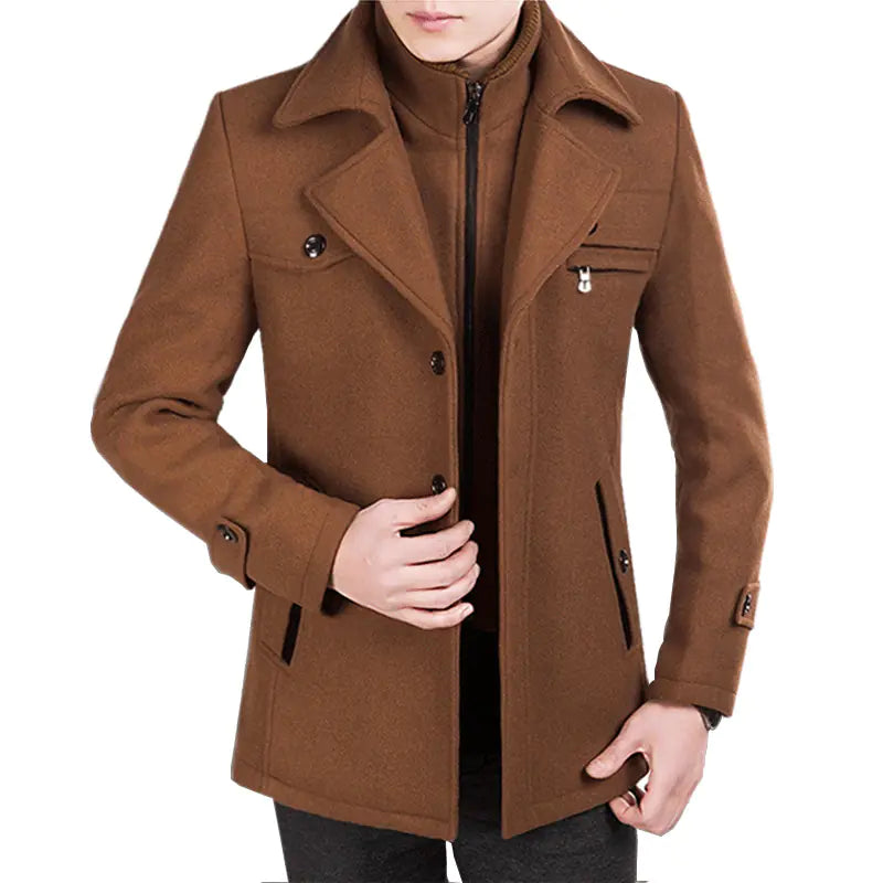 Wool Jacket - Mid-Length Casual Coat