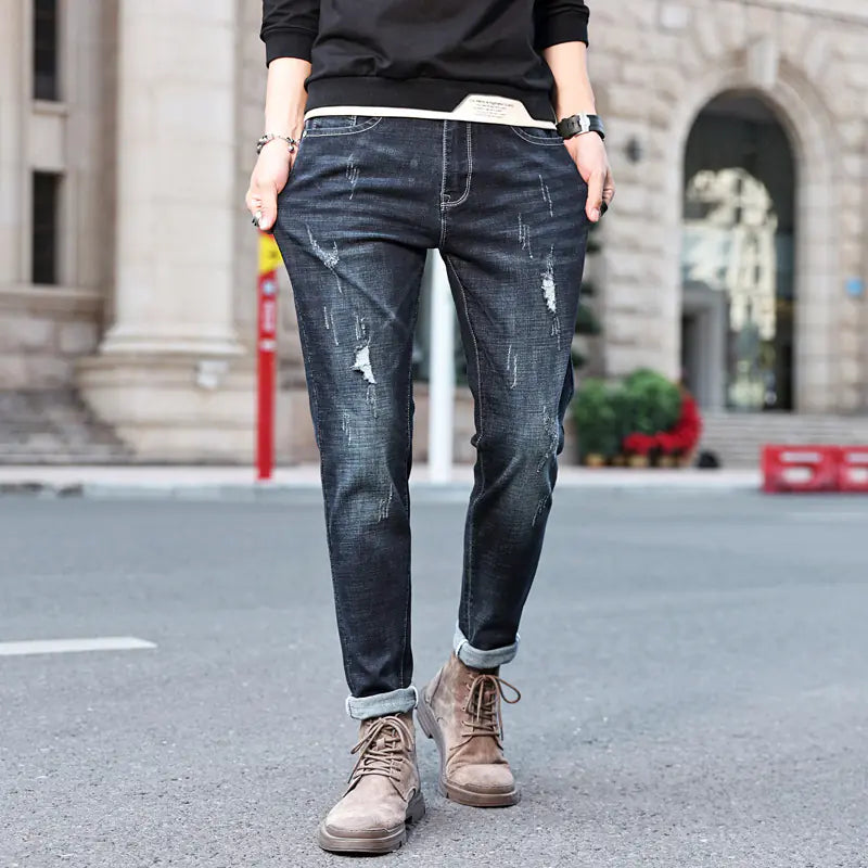 Slim Fit Ripped Jeans