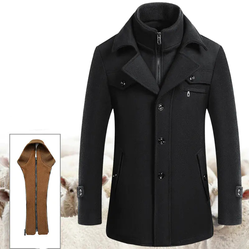 Wool Jacket - Mid-Length Casual Coat